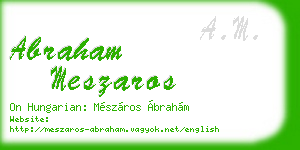 abraham meszaros business card